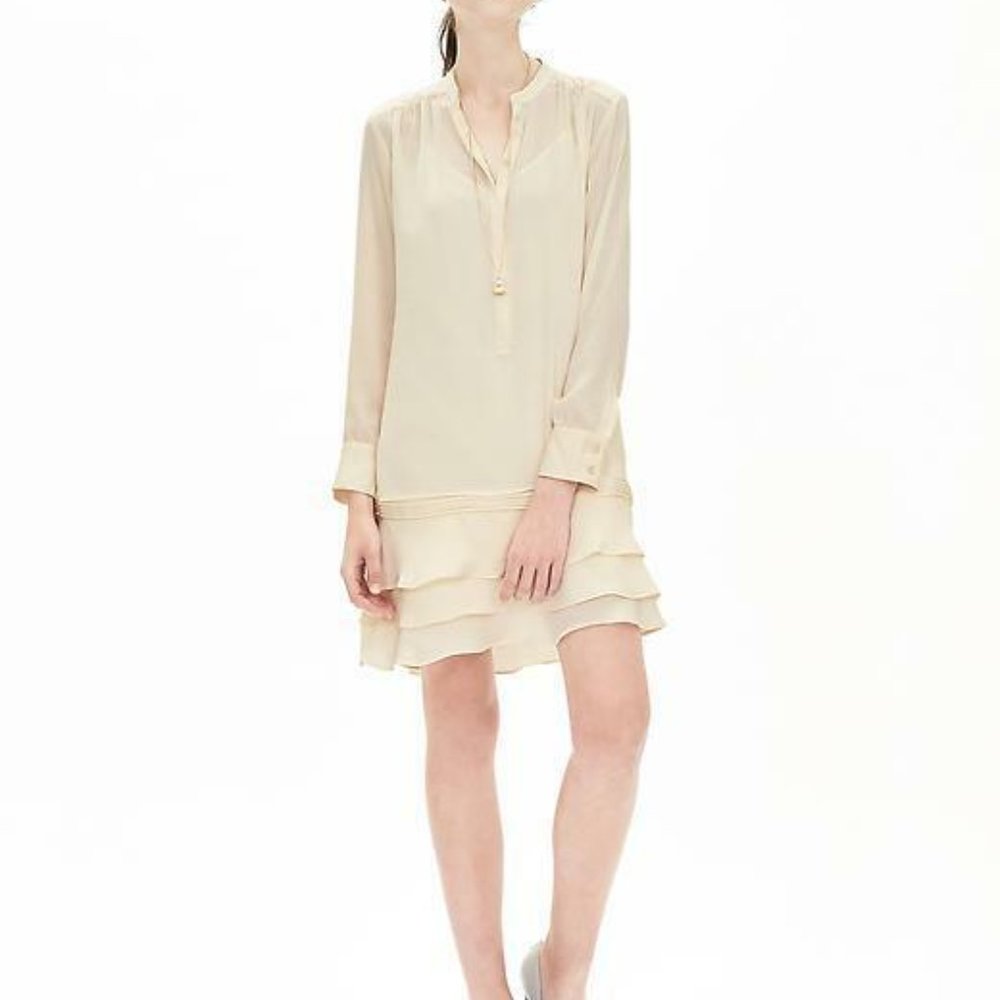 Banana Republic Tiered Ruffle Shirtdress